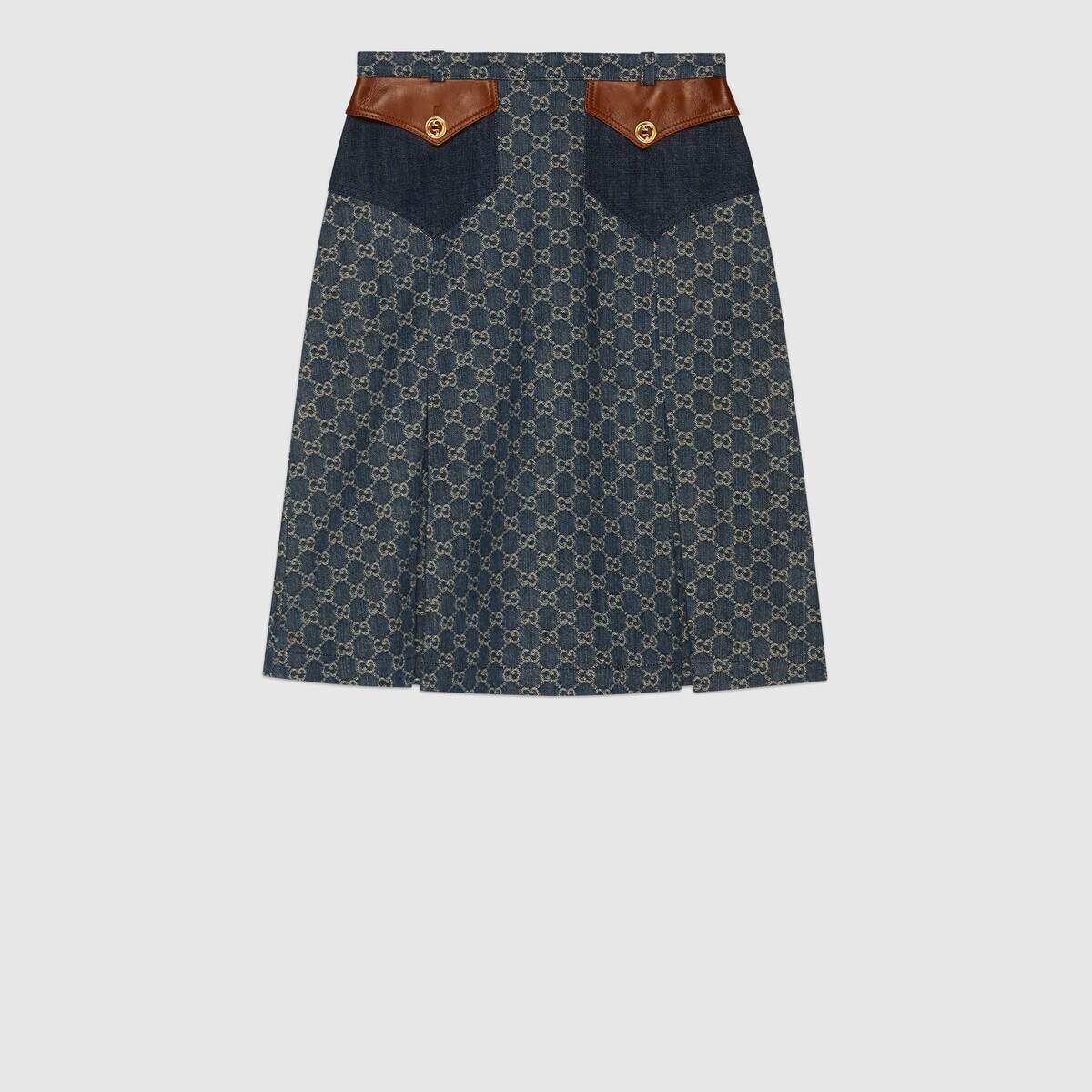 Washed organic denim skirt - 1