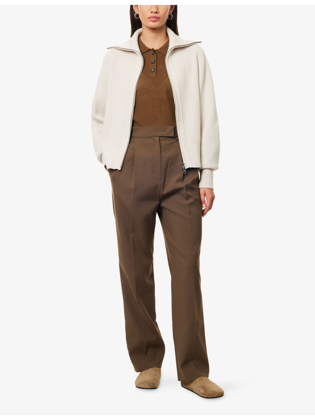 Enrico High-Neck Knitted Jacket - 2