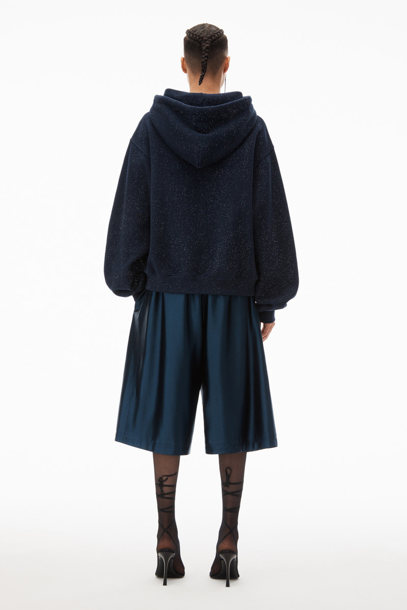 puff logo hoodie in glitter terry 4