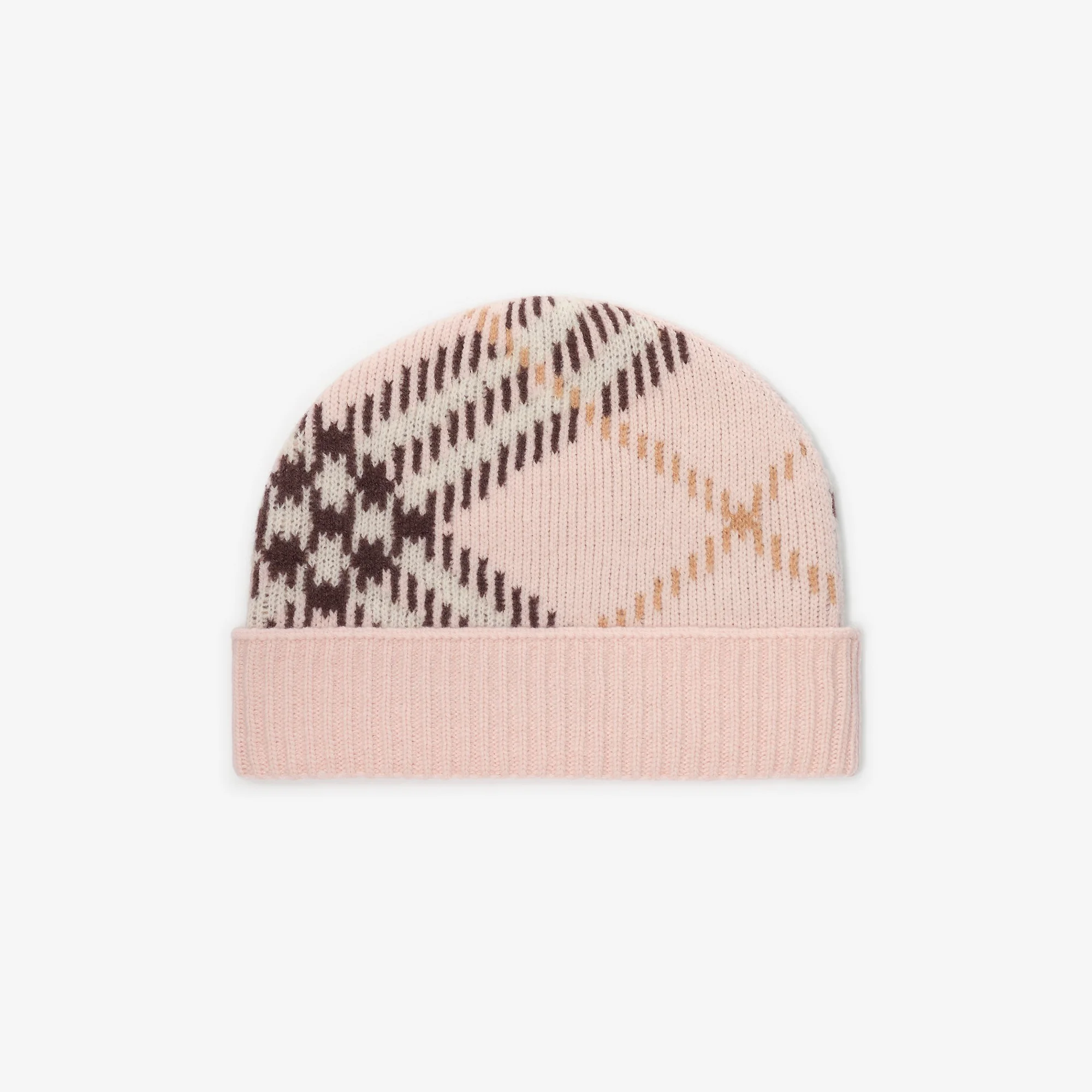 Check Cashmere Blend Beanie - 1