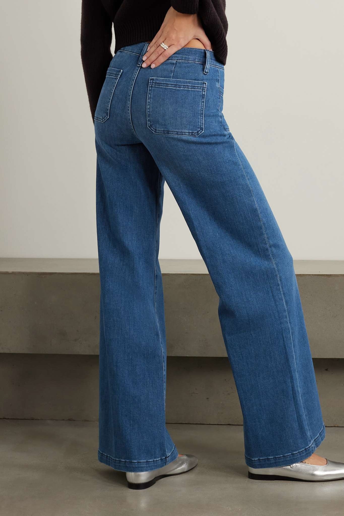 Le Bardot high-rise wide-leg jeans - 4