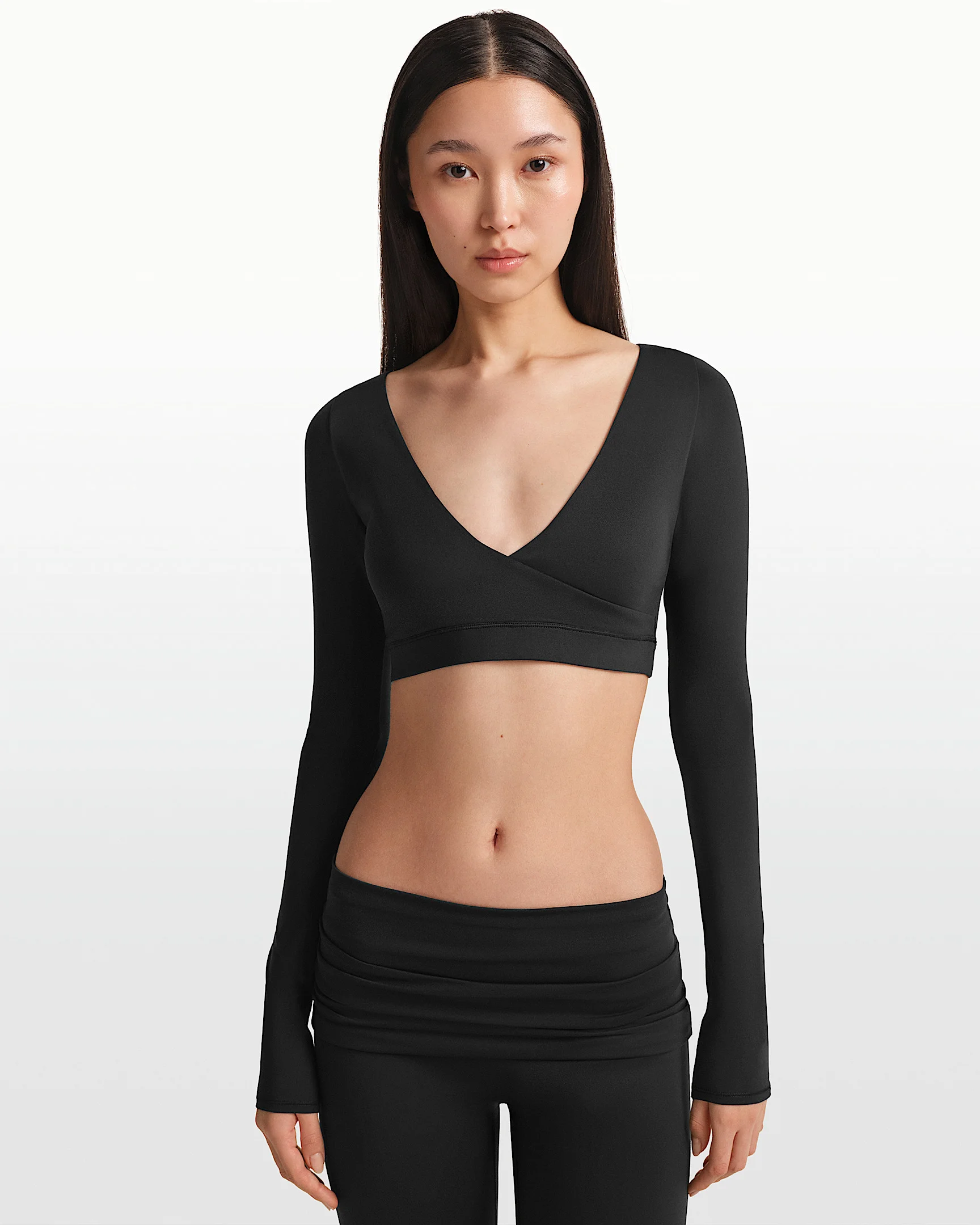 NikeSKIMS Matte Women's Long-Sleeve Wrap Top - 1