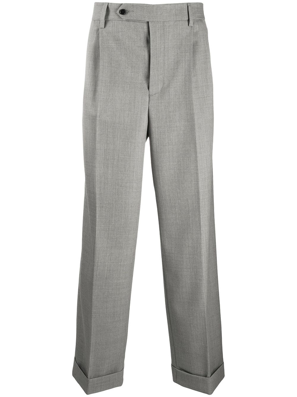 wide-leg tailored gabardine trousers - 1