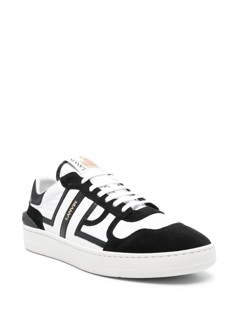panelled lace-up sneakers - 2