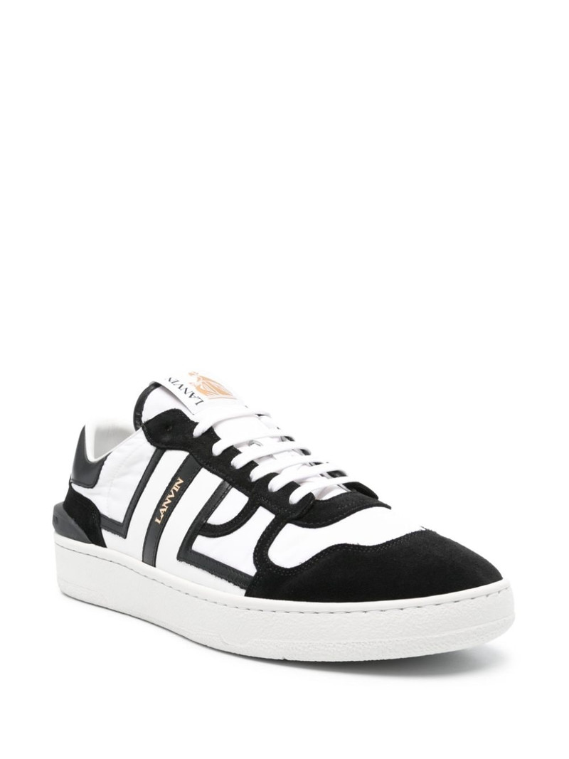 Lanvin panelled lace-up sneakers outlook