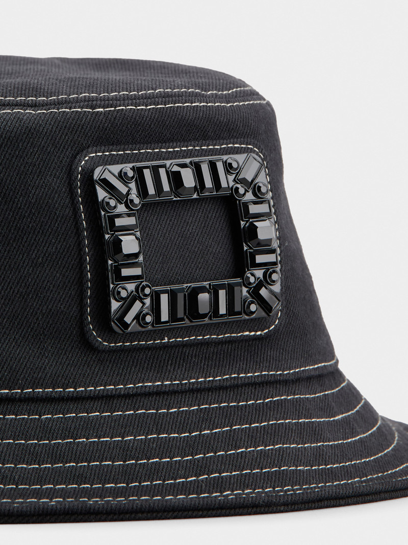 Viv' Skate Bucket Hat in denim 4