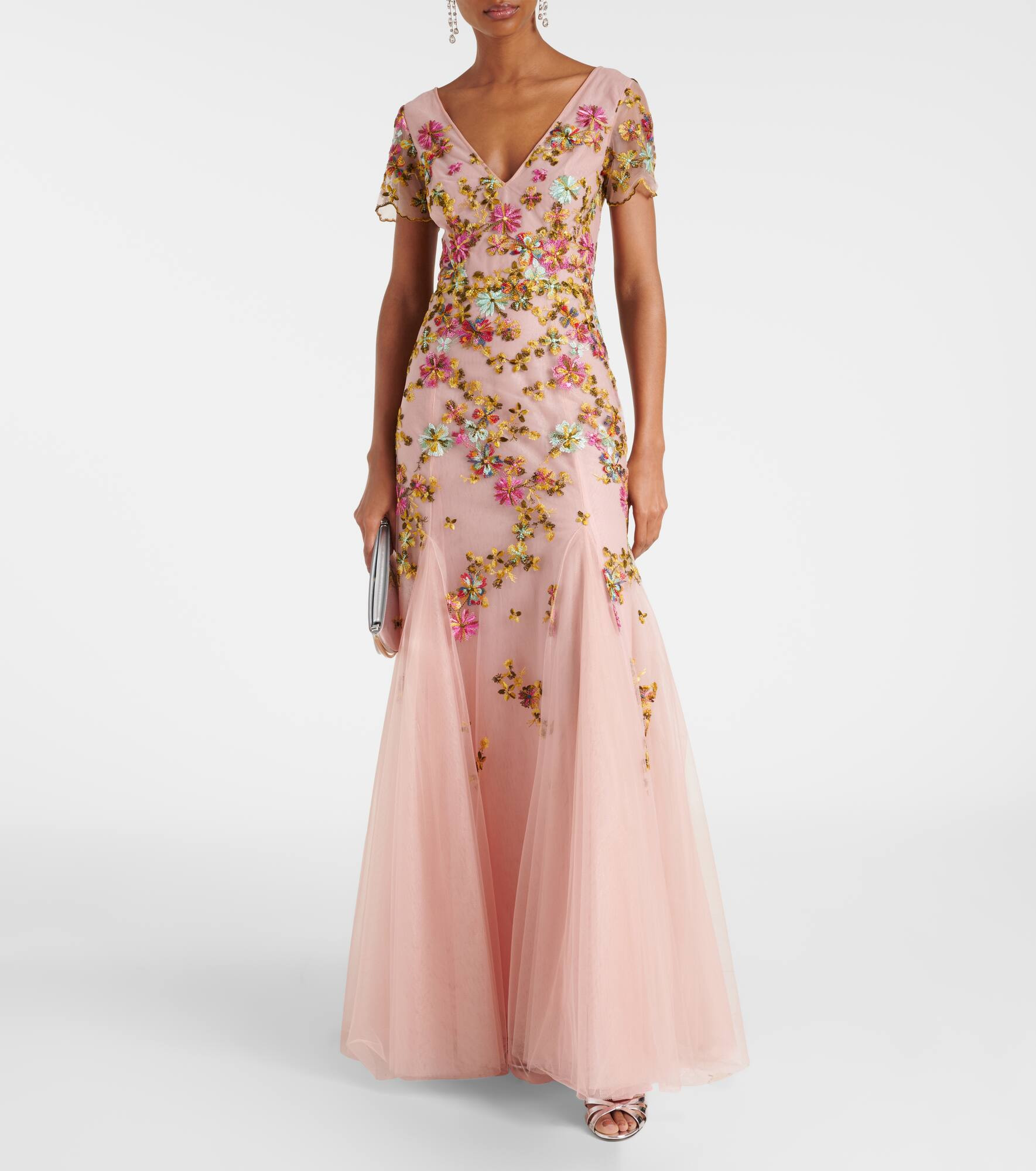 Polina embroidered tulle gown - 2