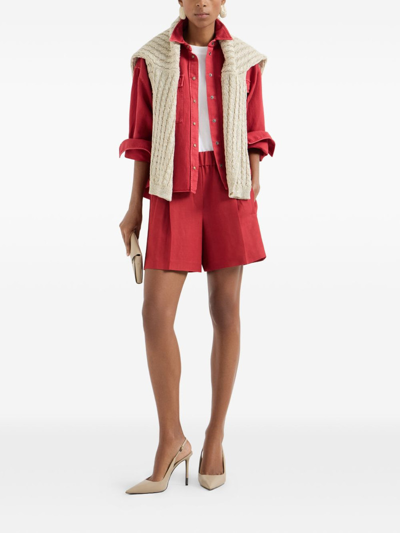 Brunello Cucinelli elastic-waistband shorts outlook