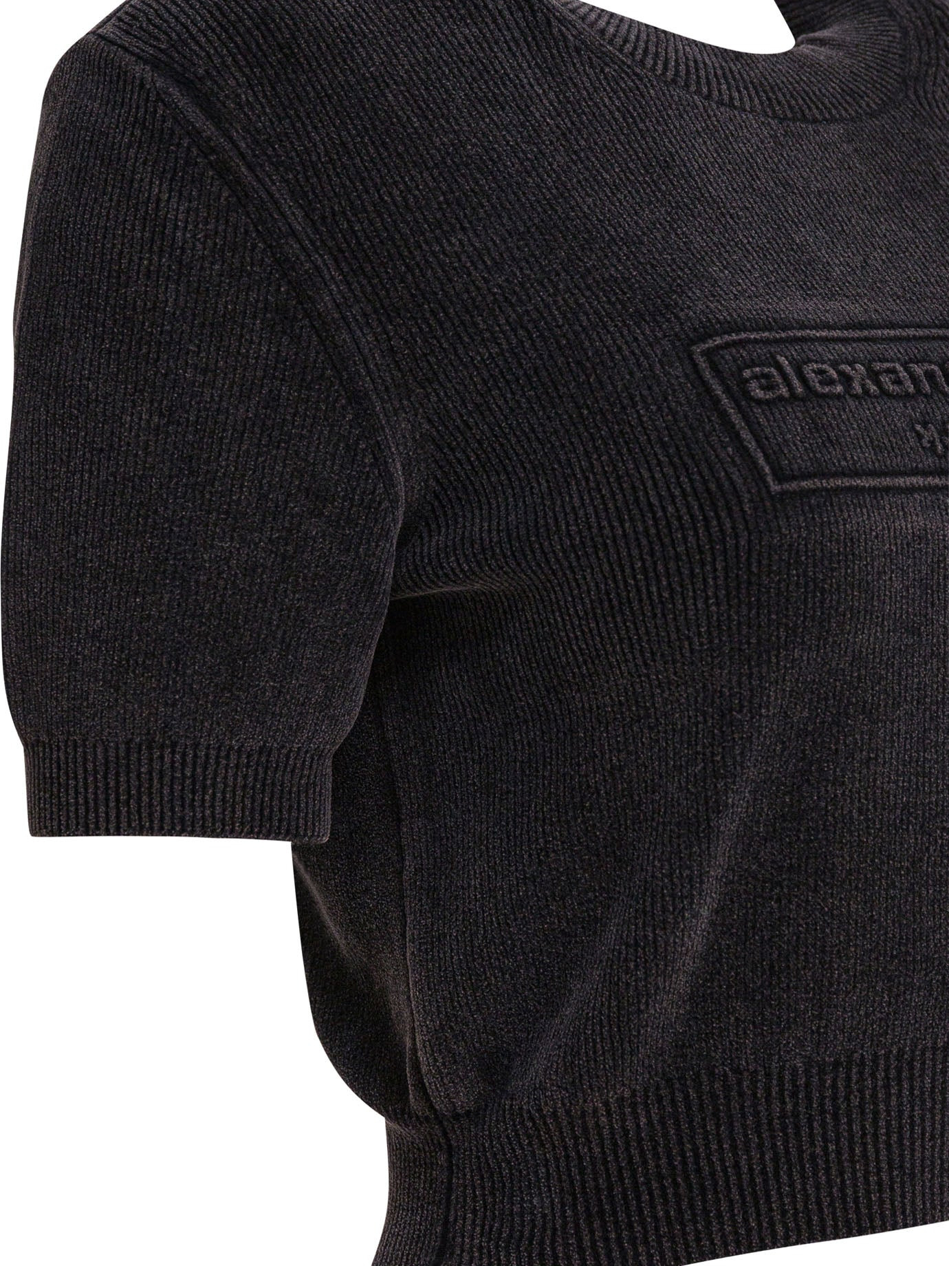 Alexander Wang Cropped Crew Neck T-shirt - 4
