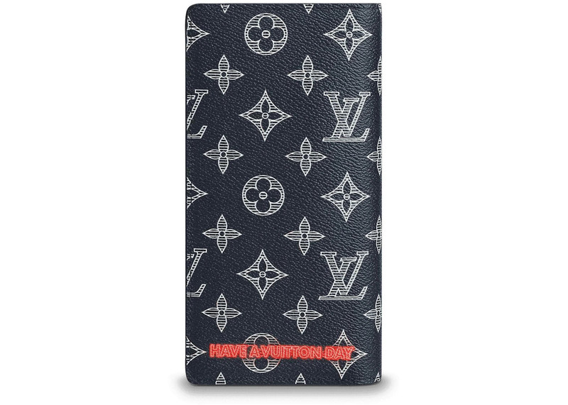 Louis Vuitton Louis Vuitton Brazza Wallet Monogram Upside Down Ink Navy outlook