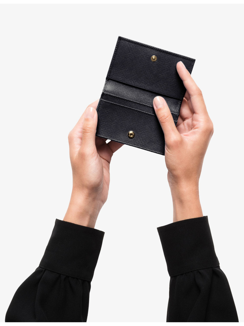 Prada Brand-Embellished Leather Card Holder outlook