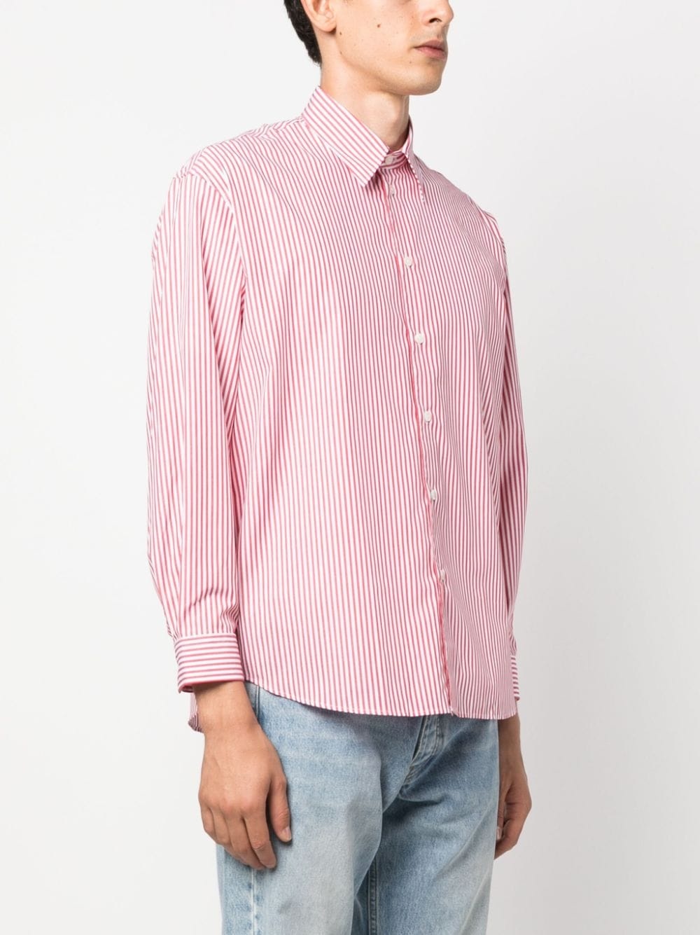 stripe-print cotton shirt - 3