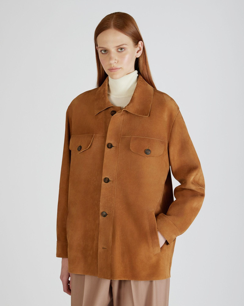 SLOWEAR Suede overshirt outlook