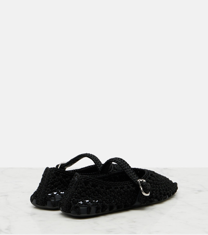 Alaïa Braided satin cord ballet flats outlook