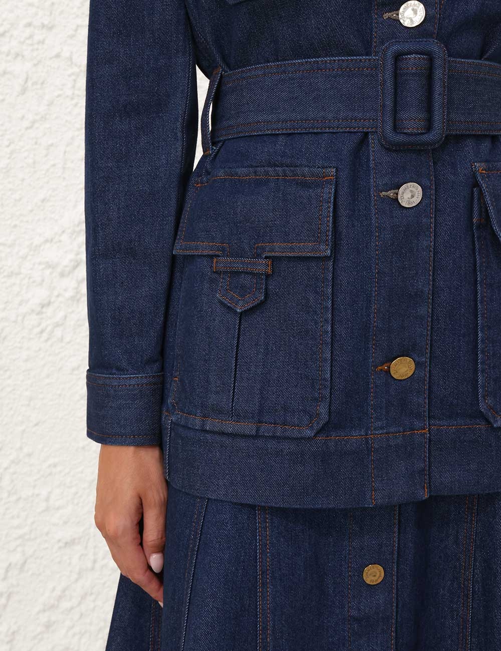 DENIM SAFARI JACKET - 5