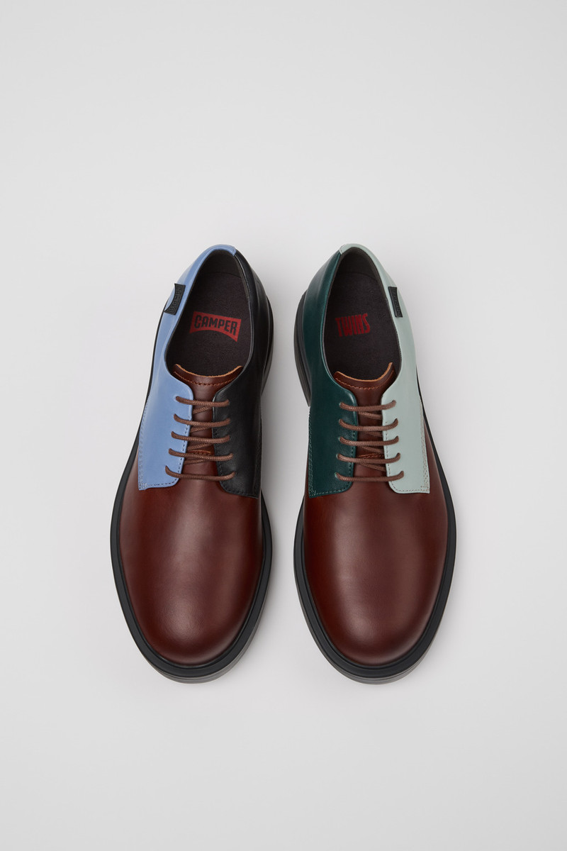 Multicolor Leather Shoes for Men. 5