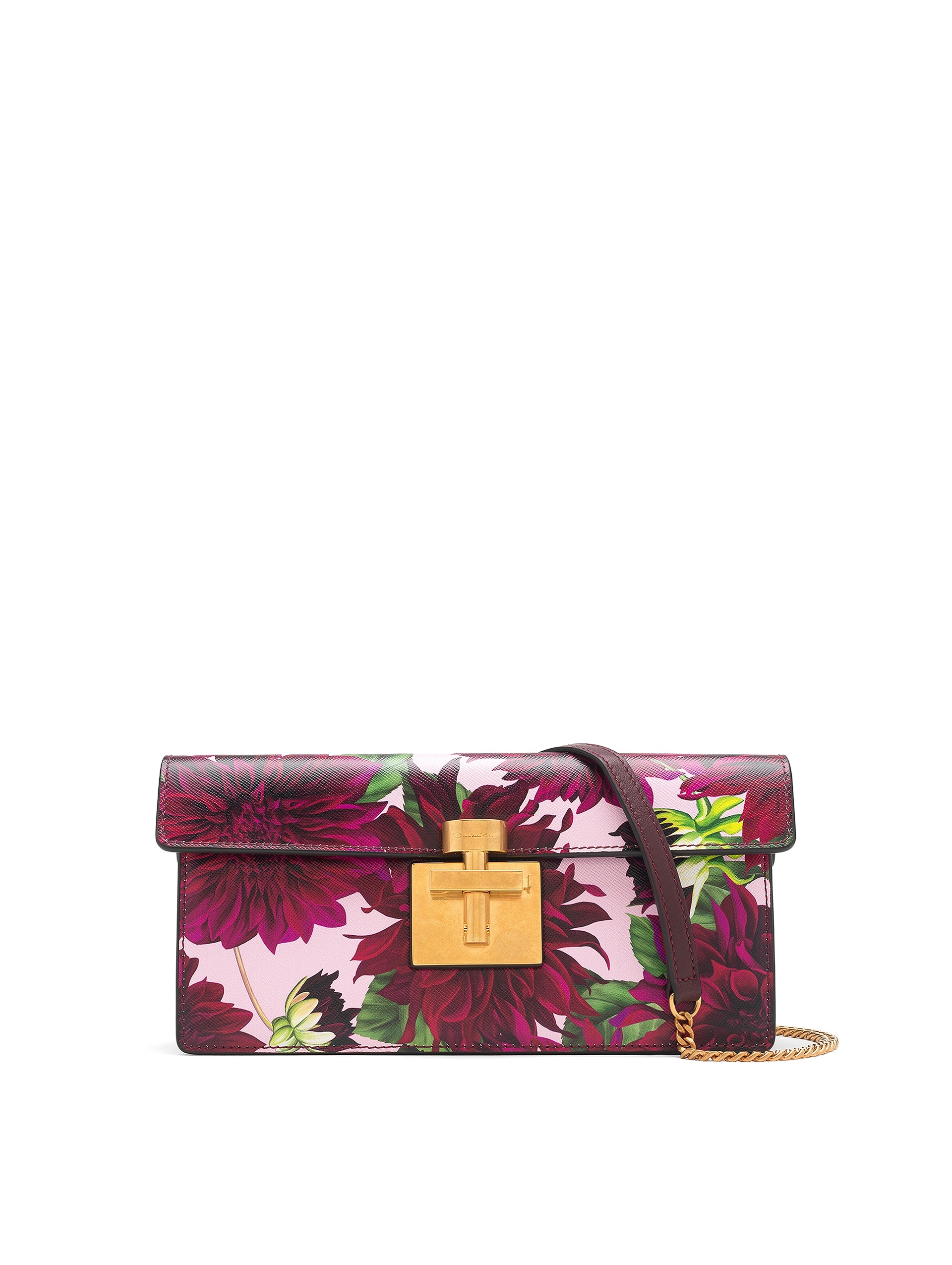 DAHLIA PRINTED ALIBI CLUTCH - 1