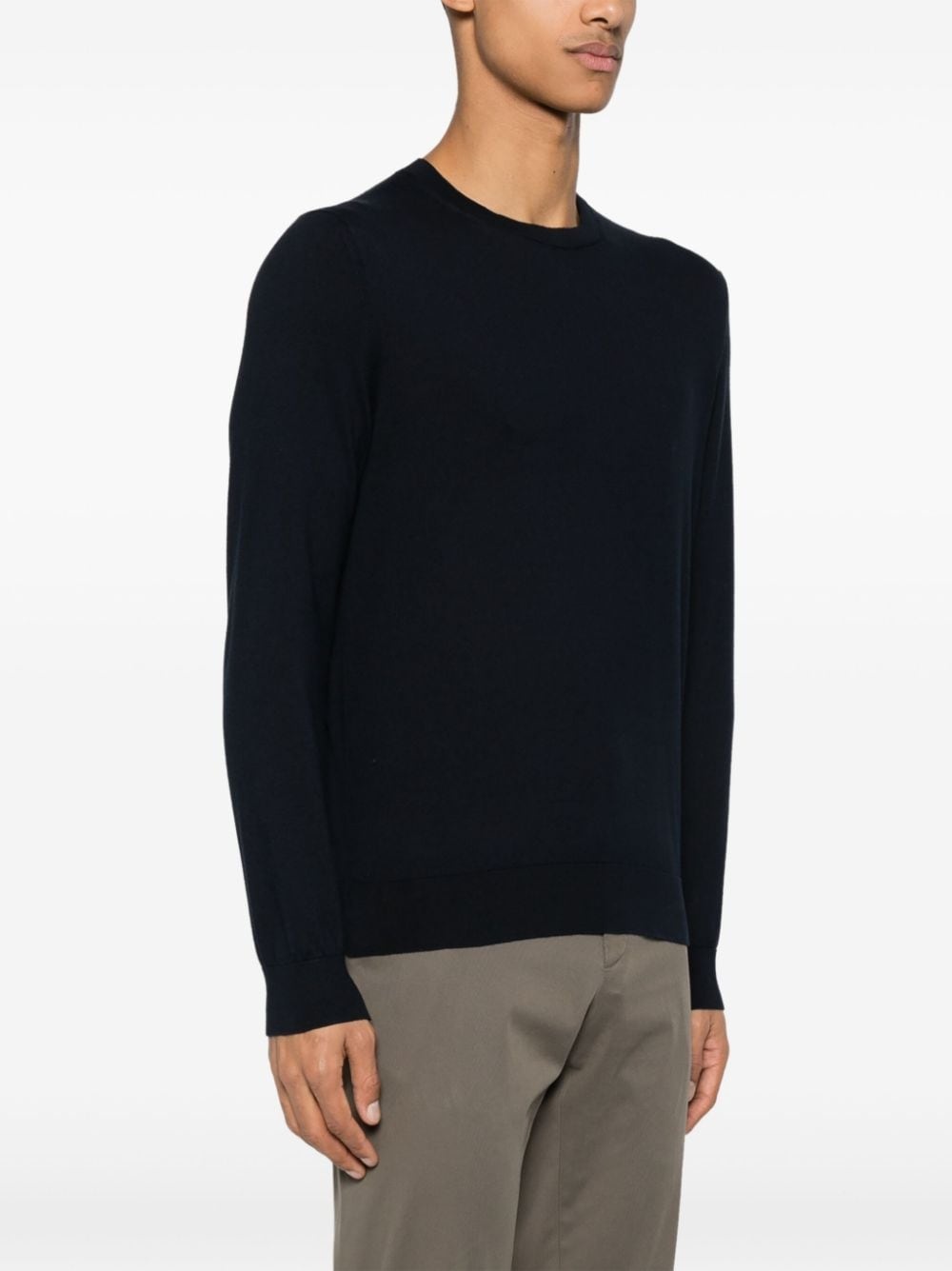 crew-neck cotton jumper - 3