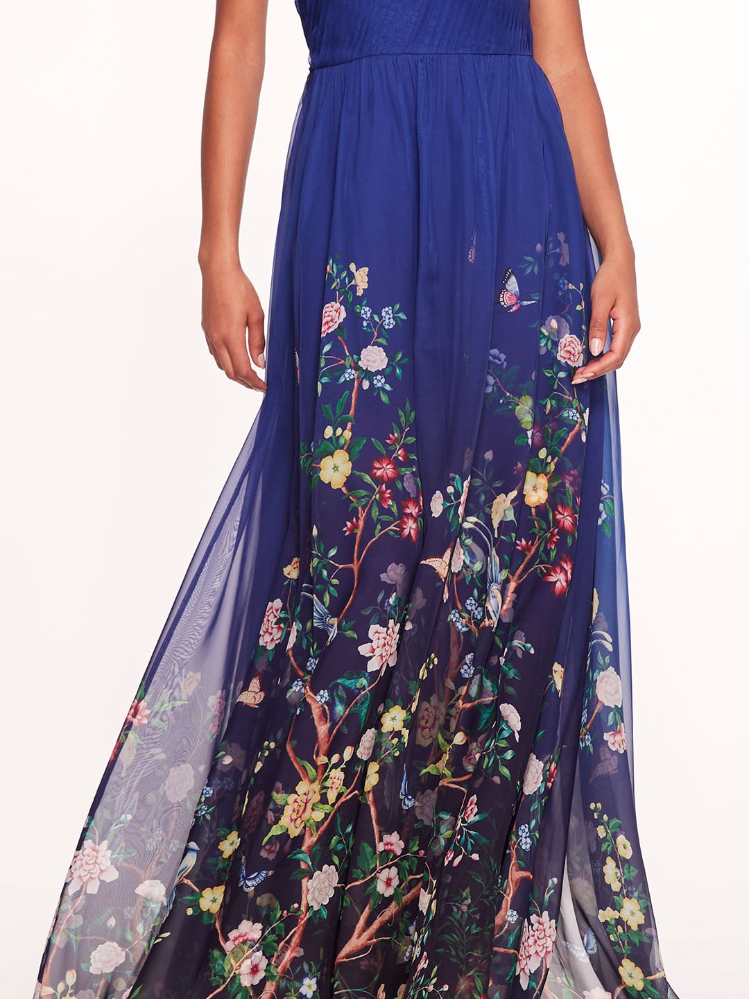 FLOWERING ONE SHOULDER GOWN - 4