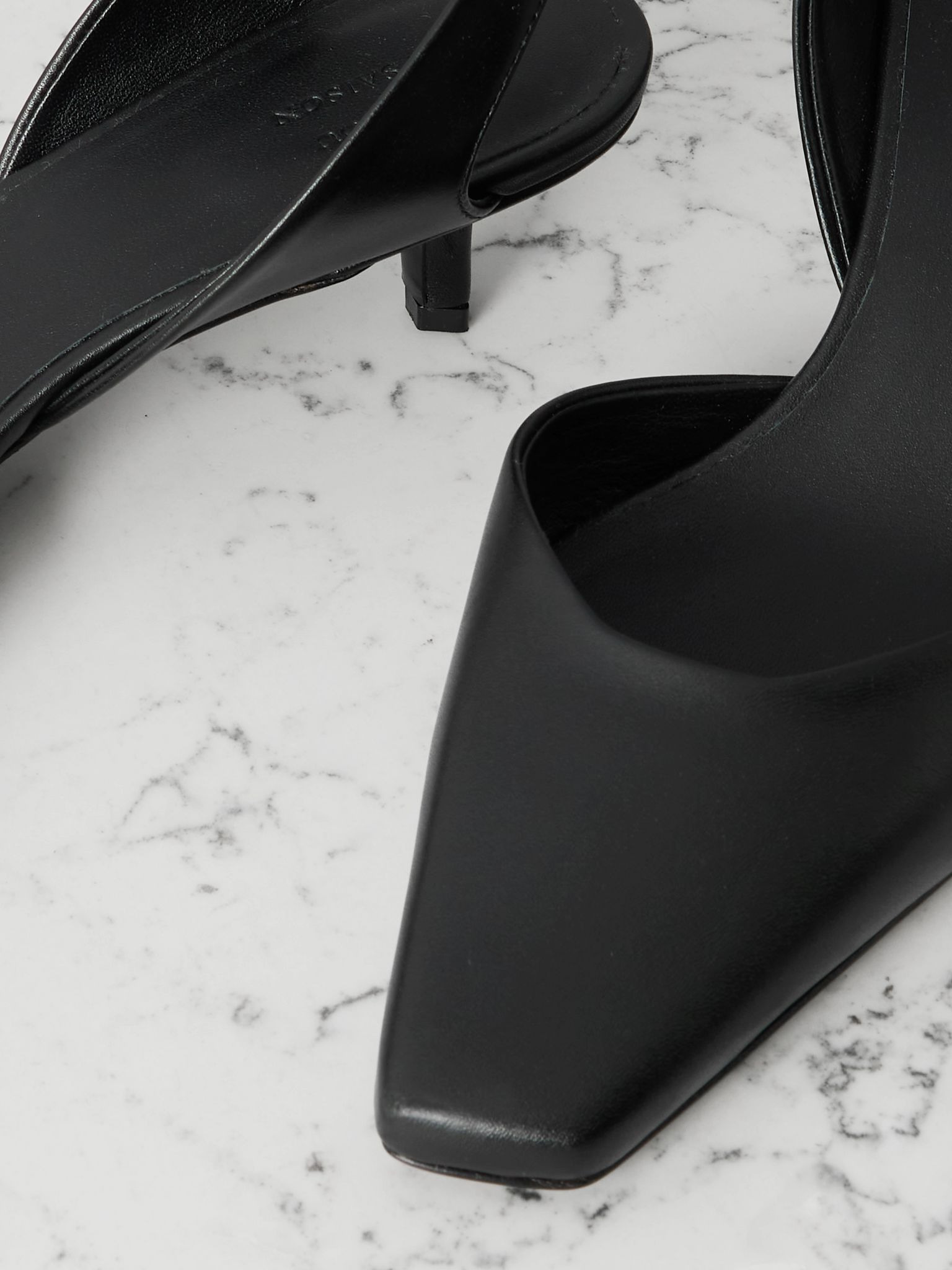 Akila leather slingback pumps Black - 4