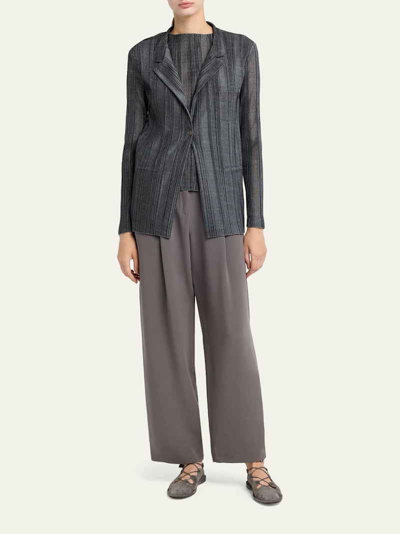 GIORGIO ARMANI Washed Silk Pleated Trousers outlook