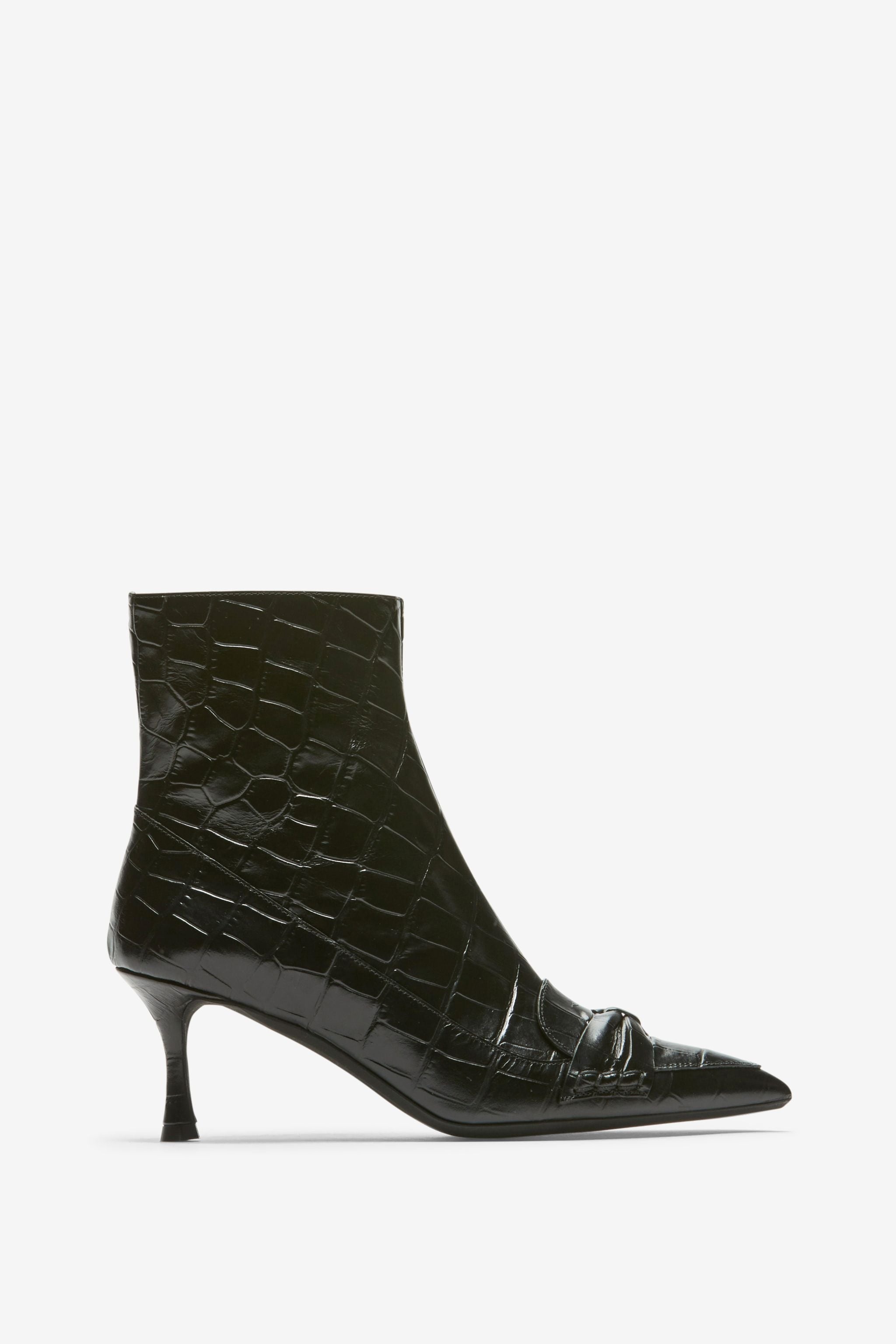 BOW-EMBELLISHED ANKLE BOOTS - 1