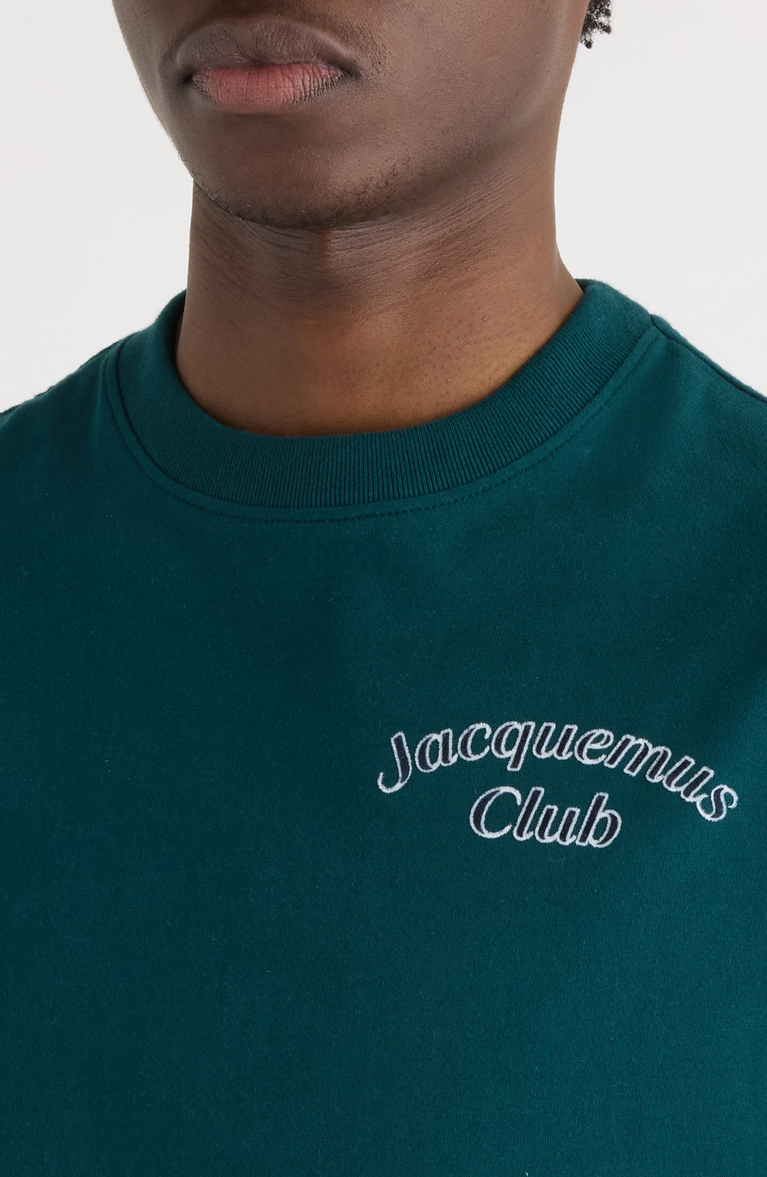 Jacquemus Le T-Shirt Club Embroidered T-Shirt in Jacquemus Club Dark Green at Nordstrom - 5