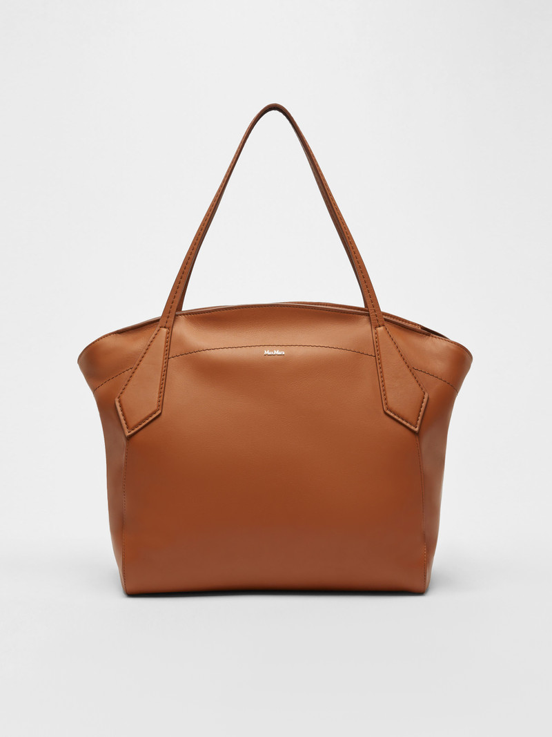 MAXIMA Leather shopping tote 1