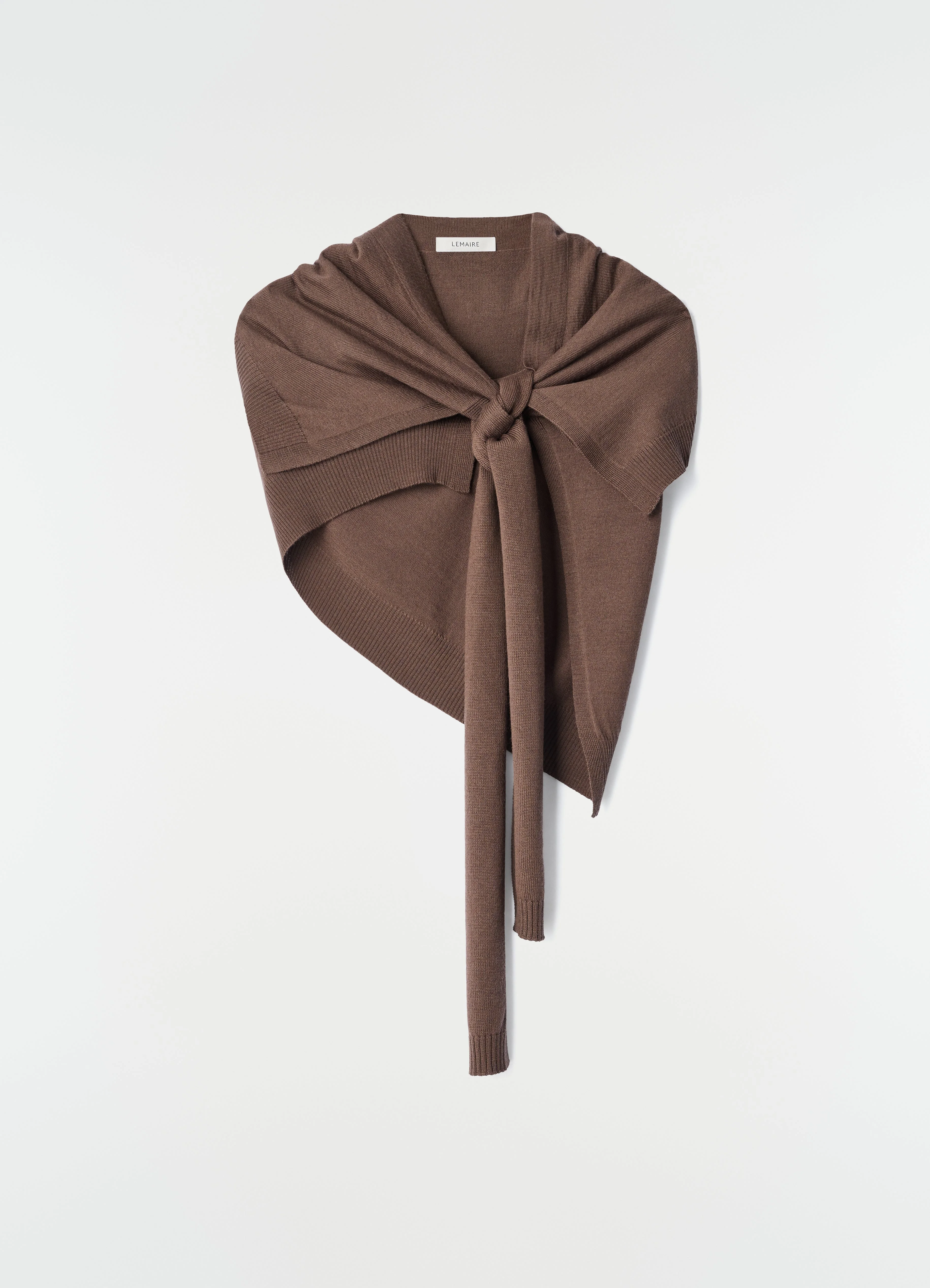 TROMPE L'OEIL SCARF IN MERINO BLEND - 1