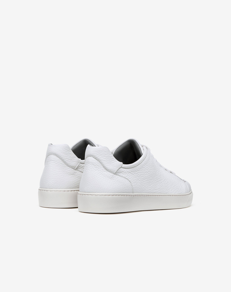 White deer print leather trainer 3