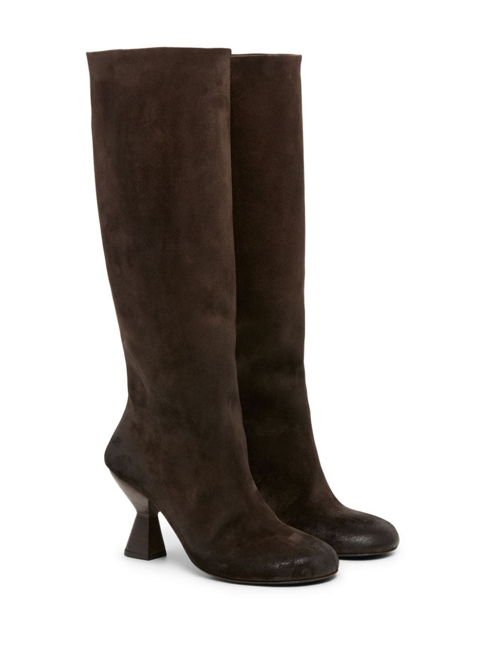 knee-high suede boots - 2