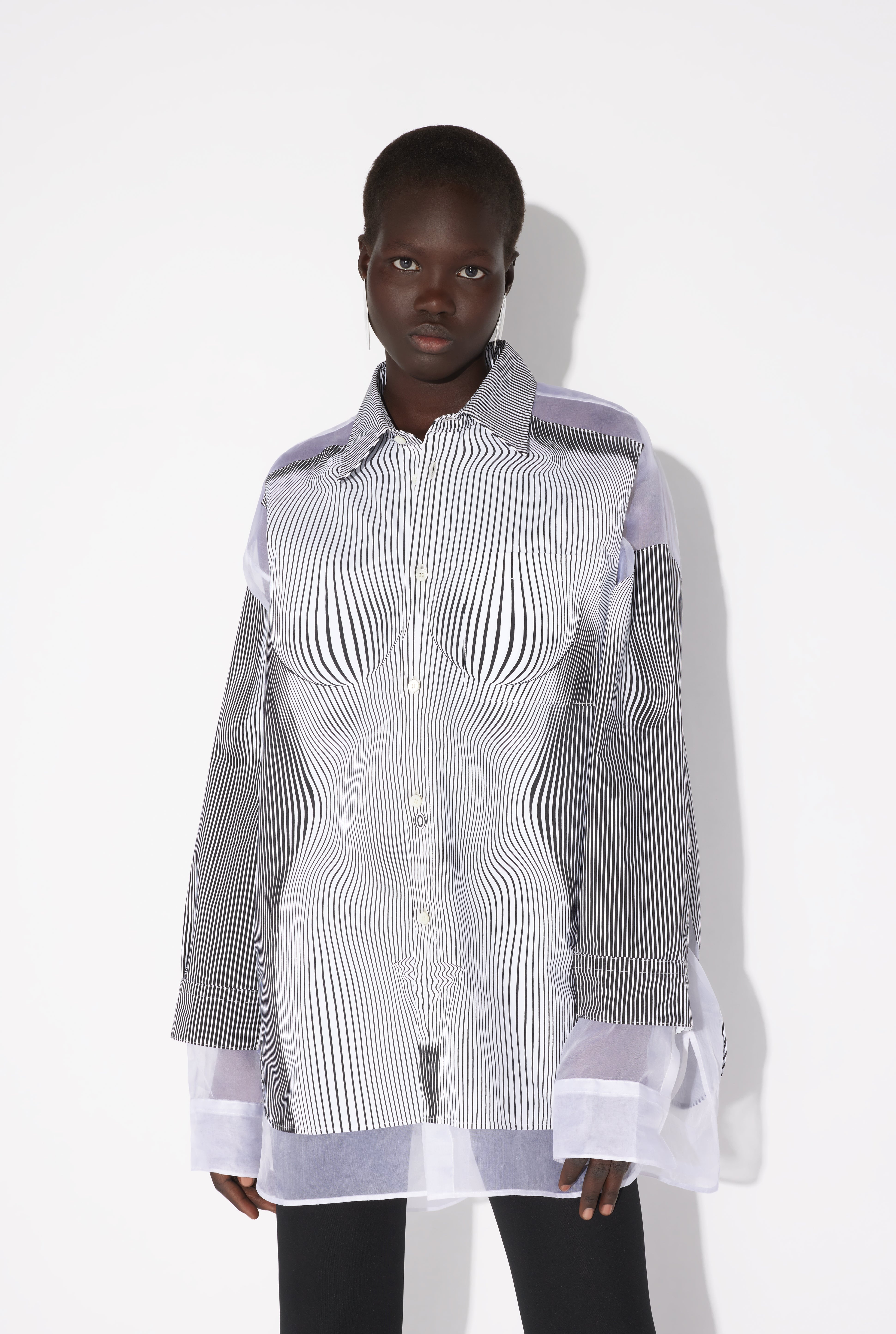 THE PETIT GRAND PINSTRIPE BODY MORPHING SHIRT - 3