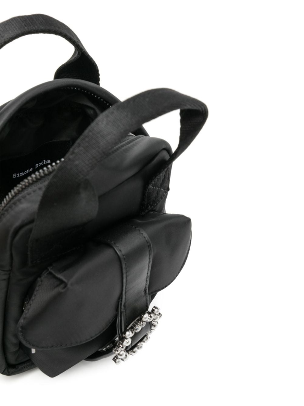 Simone Rocha crystal-buckle messenger bag | REVERSIBLE