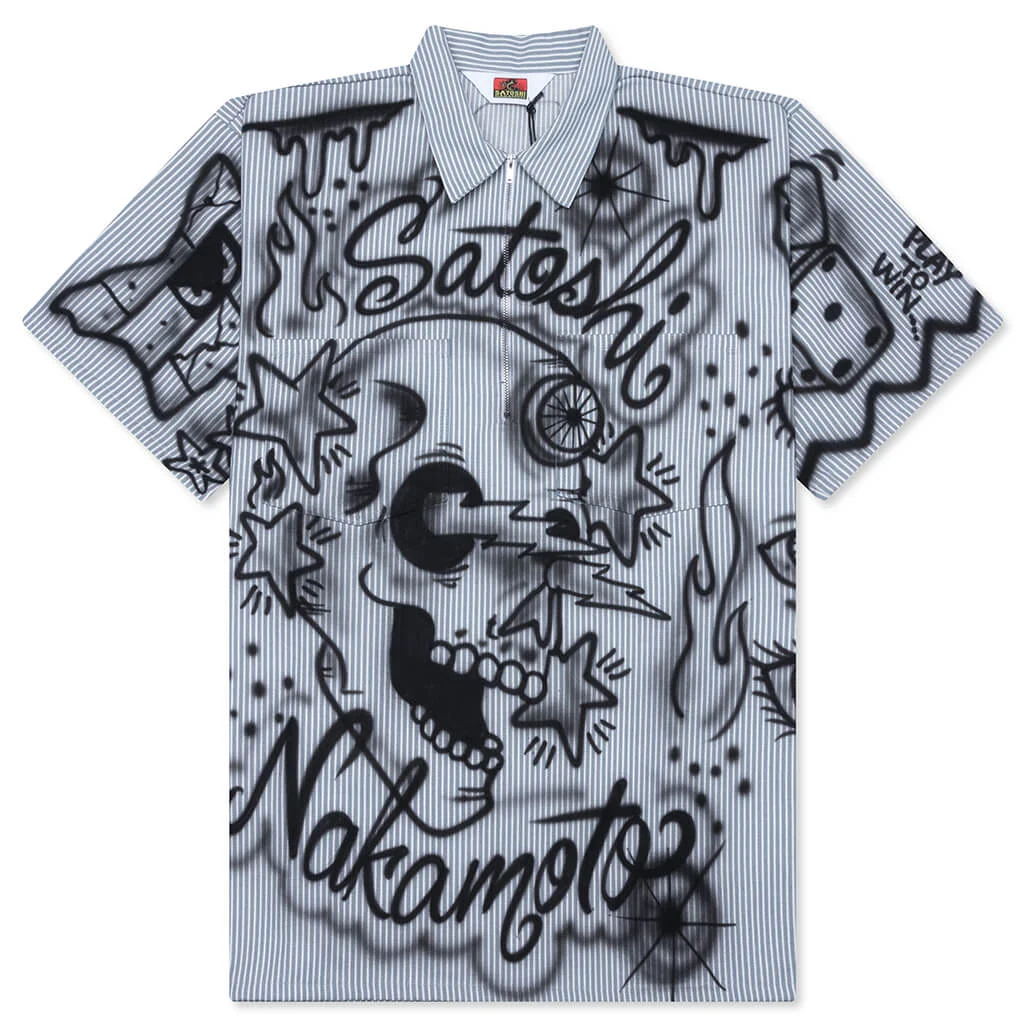 ABANDONED THEME PARK HALF ZIP - BLUE/BLACK - 1