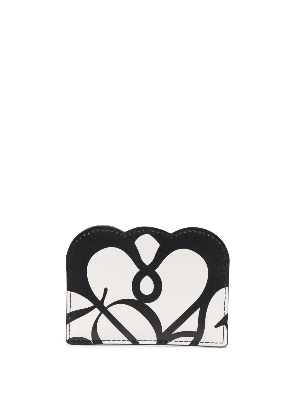 heart-print leather cardholder - 2