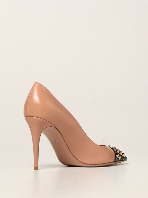 VALENTINO Blush Pink Rockstud Alcove Pumps - 3