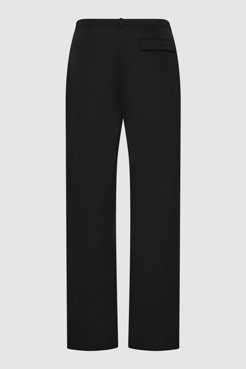 90s Split Leg Pants - Black - 8