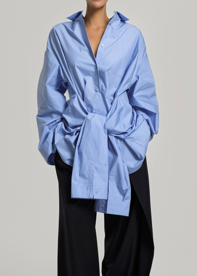 Birkholm Double Sleeve Tie Shirt - Blue 6