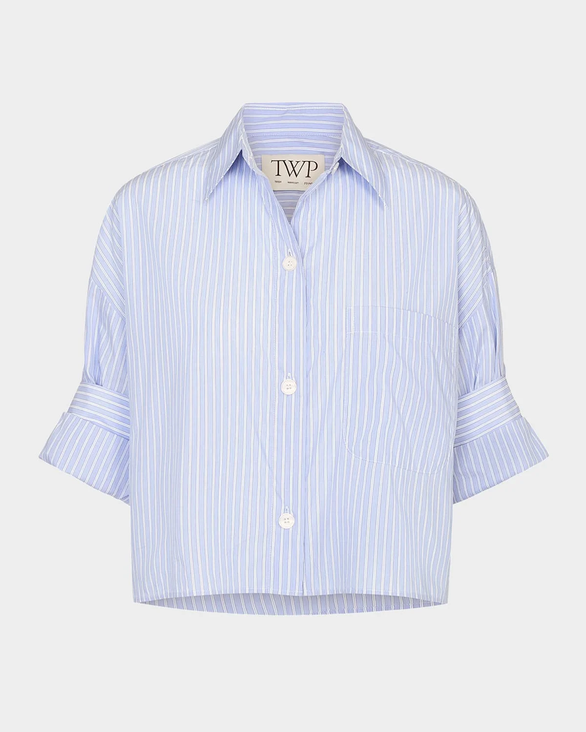 Next Ex Striped Cropped Shirt - 1