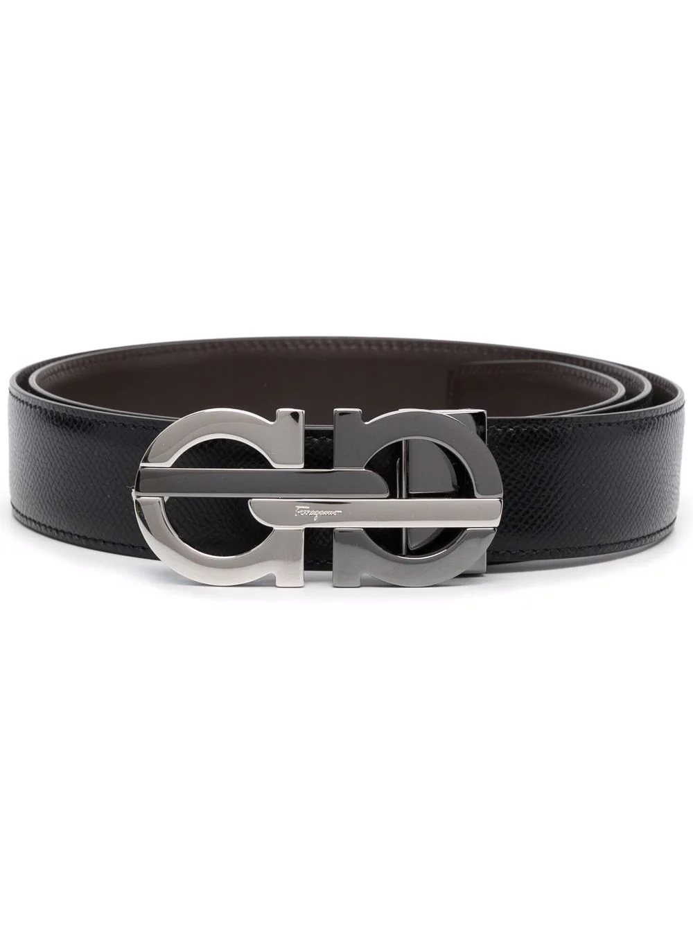 double gancio leather belt - 1