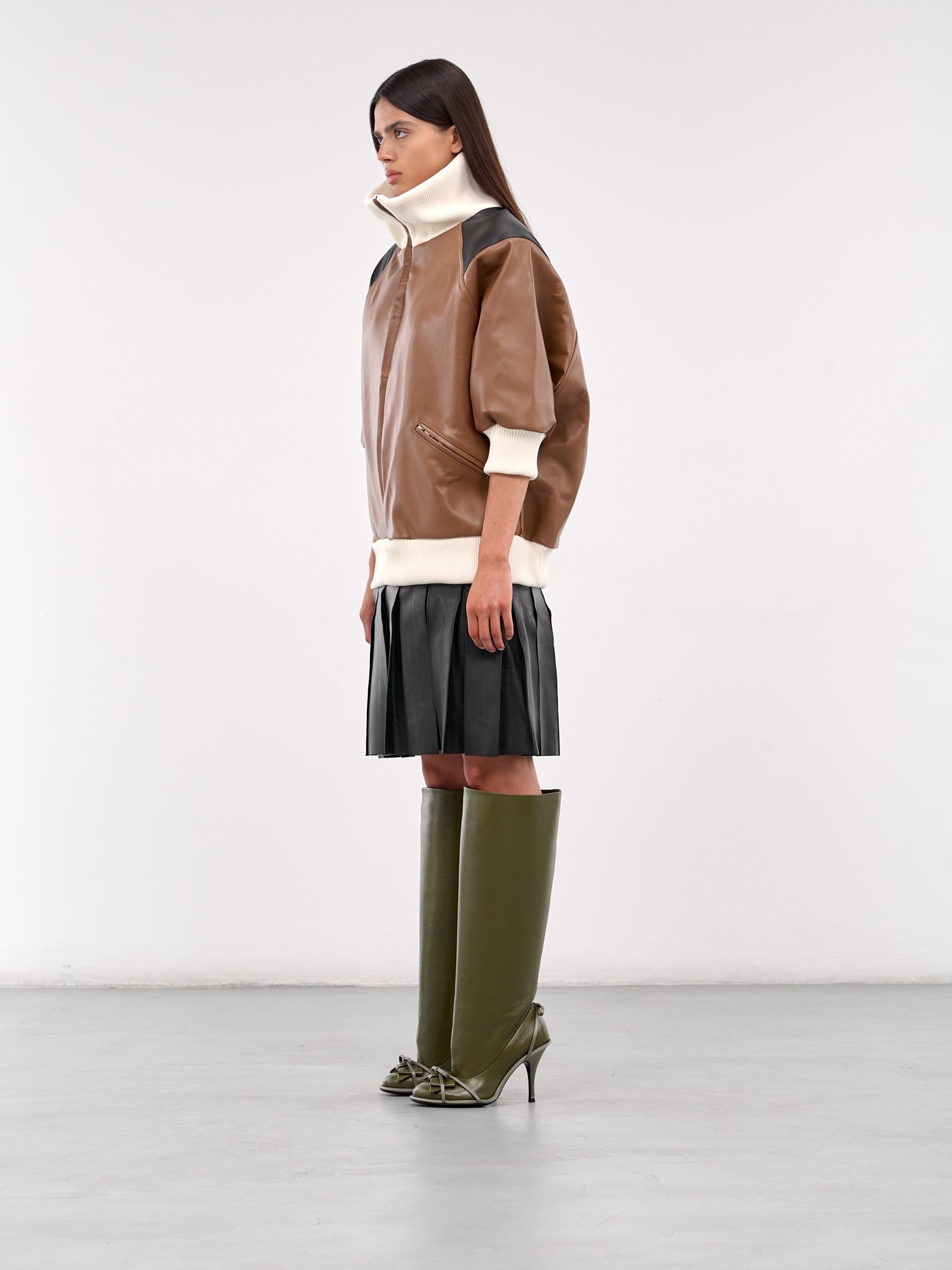 Leather Bomber Dress - 2