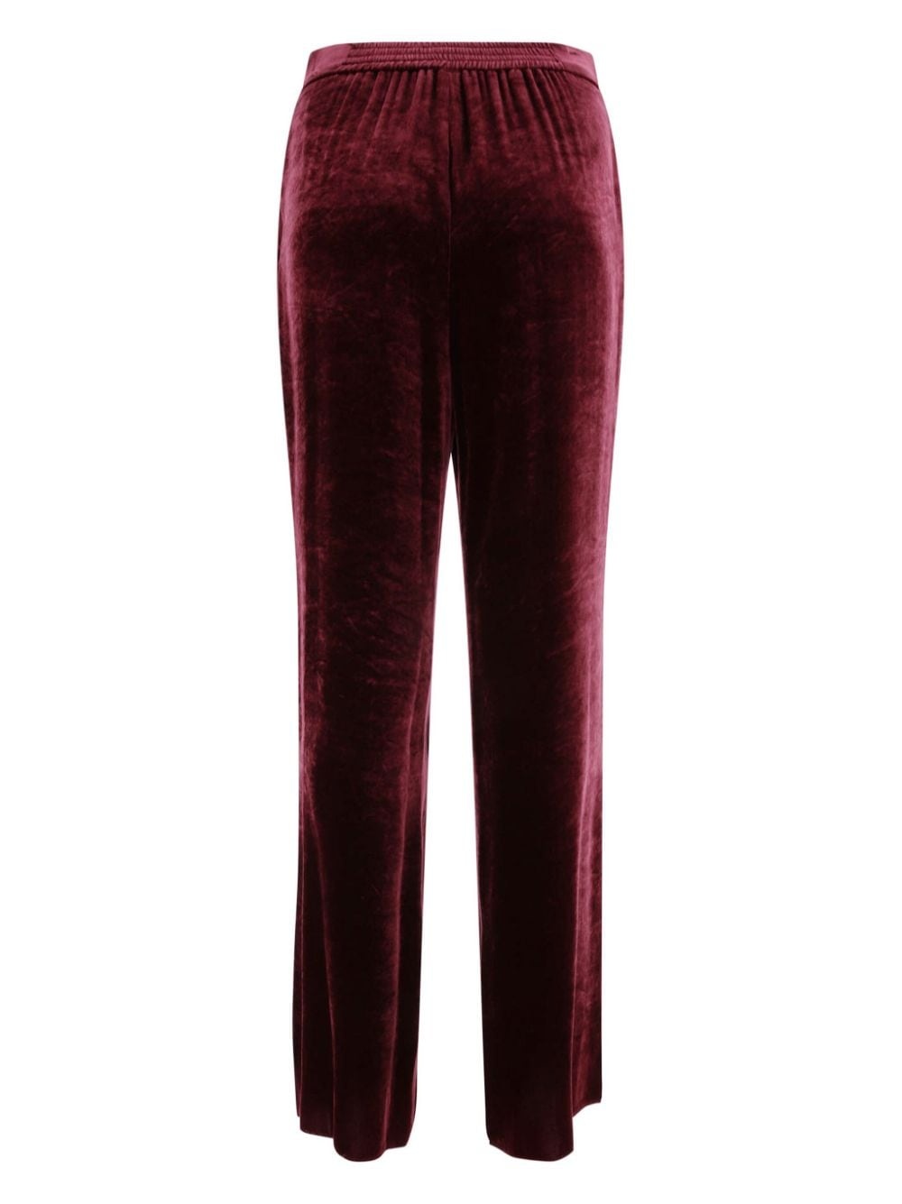 velvet straight-leg trousers - 2