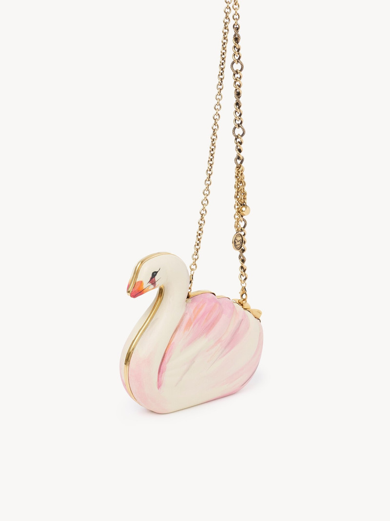 CHLOÉ TROPICUS SWAN MINAUDIÈRE IN PRINTED LEATHER 3