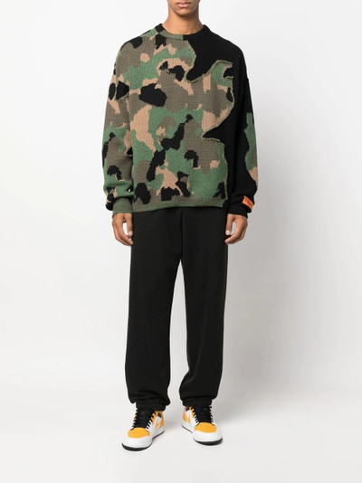 Heron Preston camouflage knitted jumper outlook