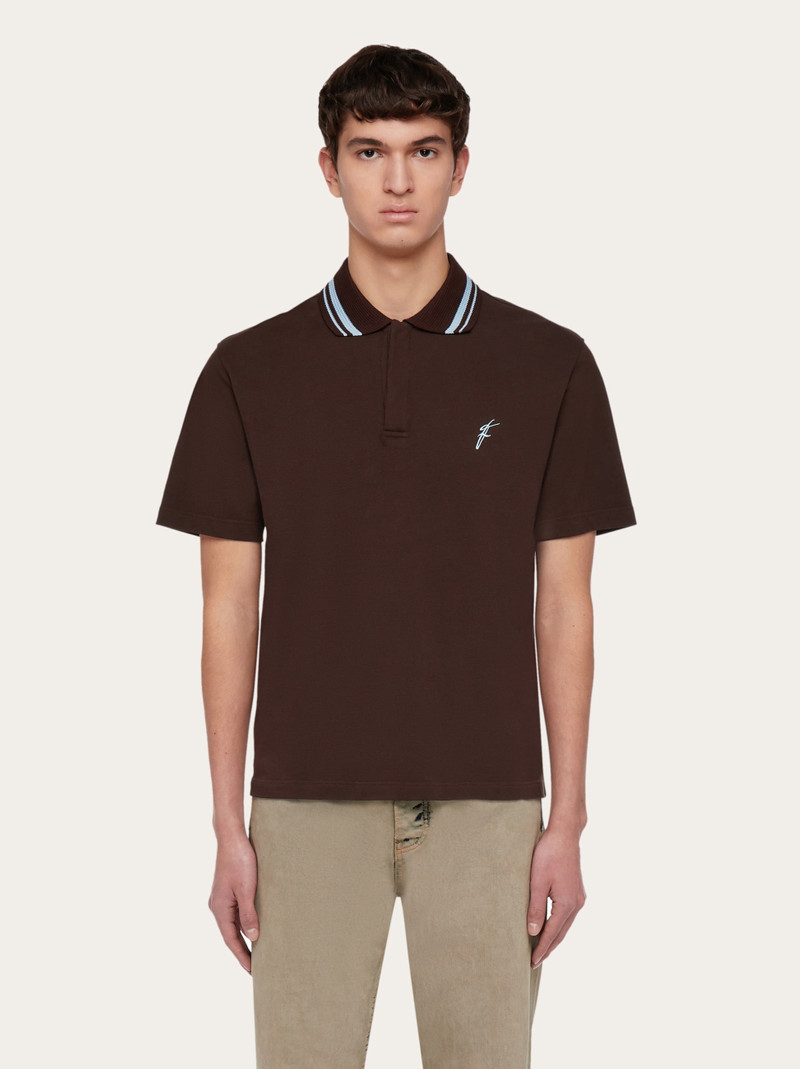 FERRAGAMO Organic cotton polo shirt outlook