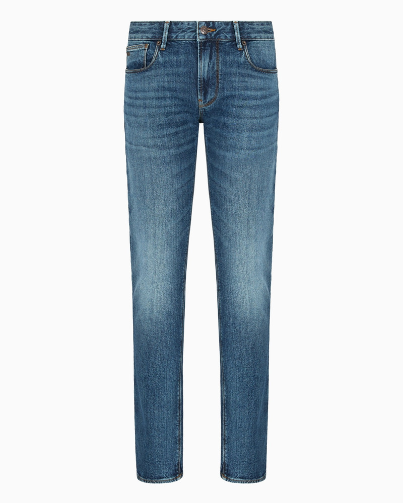J06 SLIM-FIT, WASHED DENIM JEANS 1