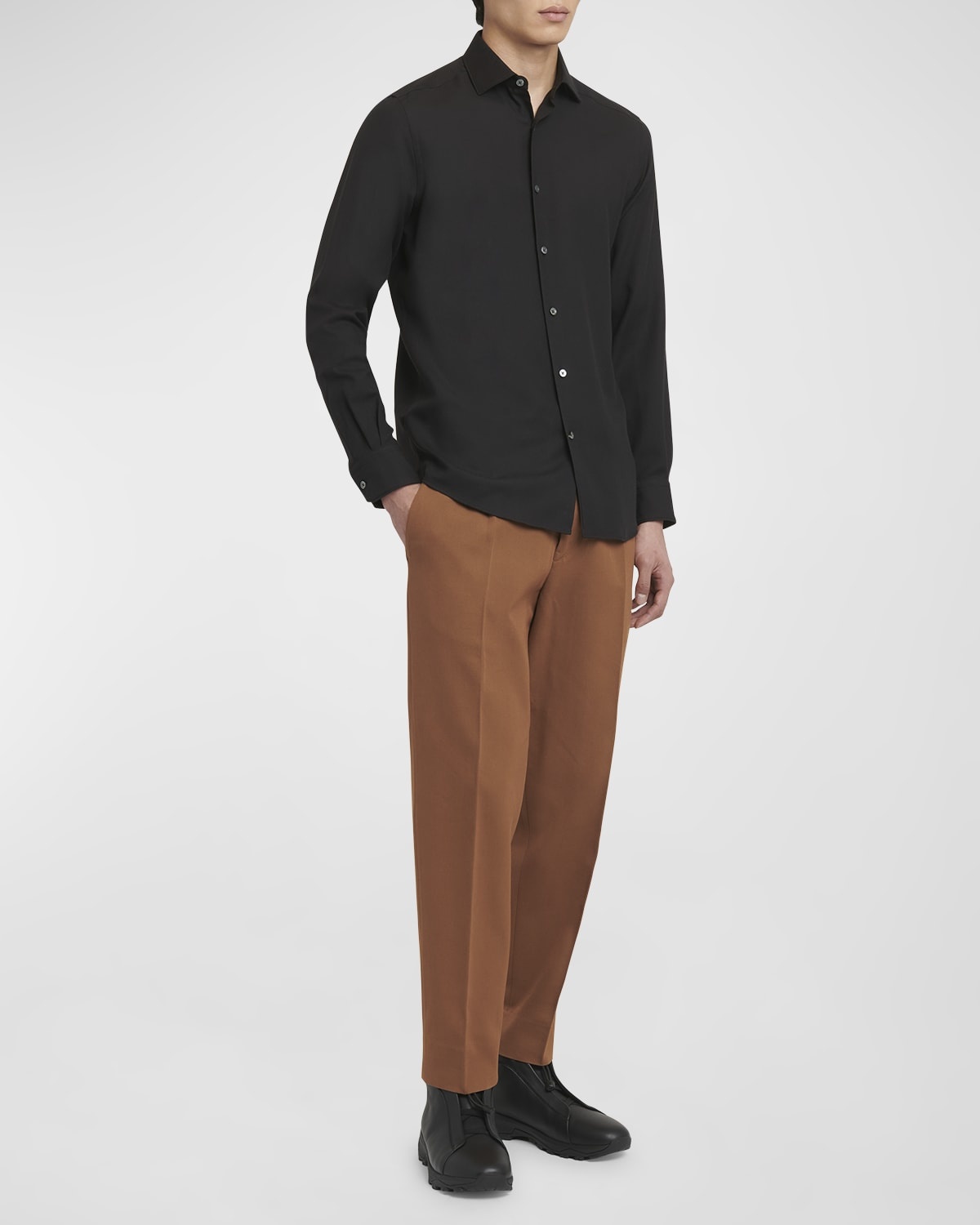 Men's Cashco Cashmere-Cotton Sport Shirt - 2