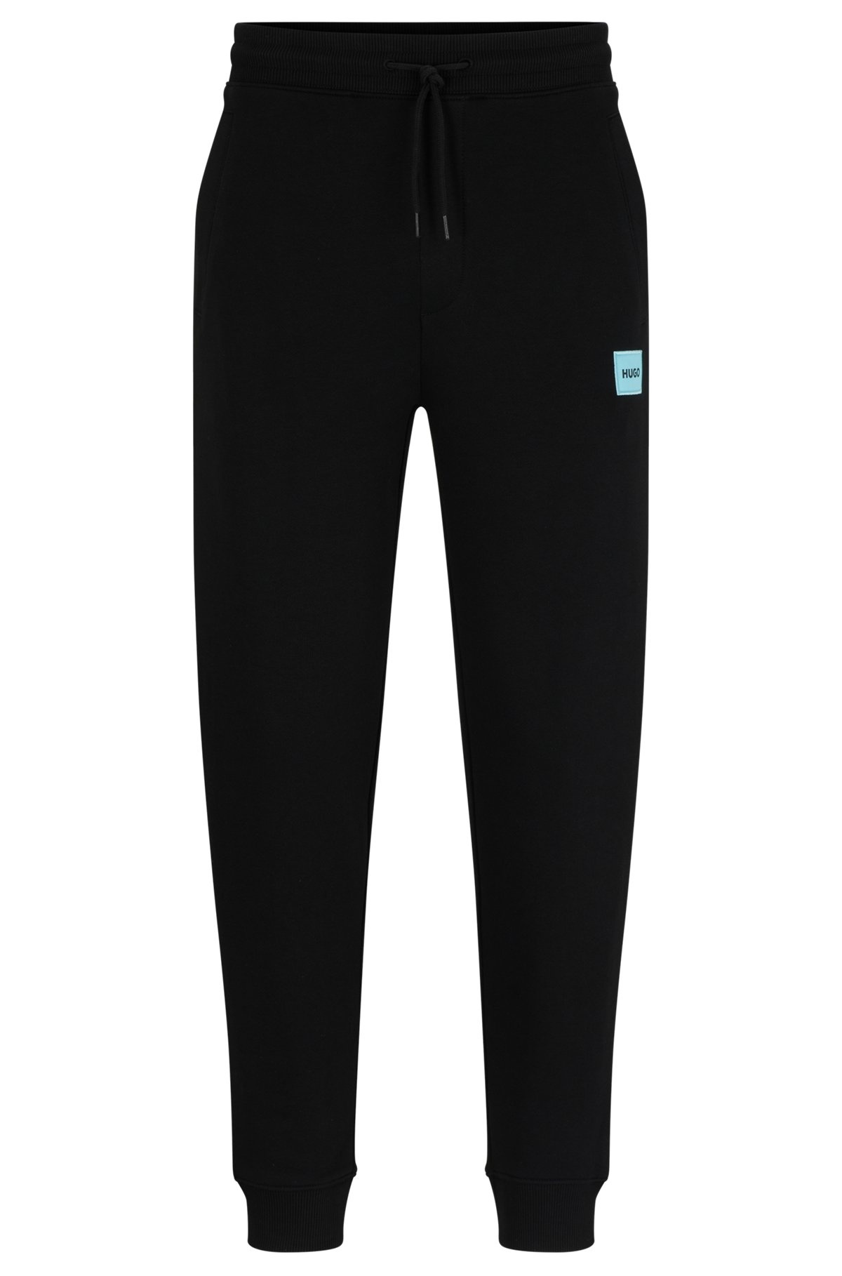 COTTON-TERRY TRACKSUIT BOTTOMS WITH LOGO LABEL - 1