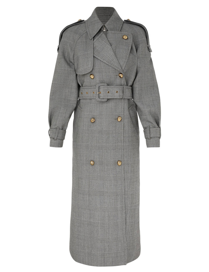 CHECK TRENCH COAT 1