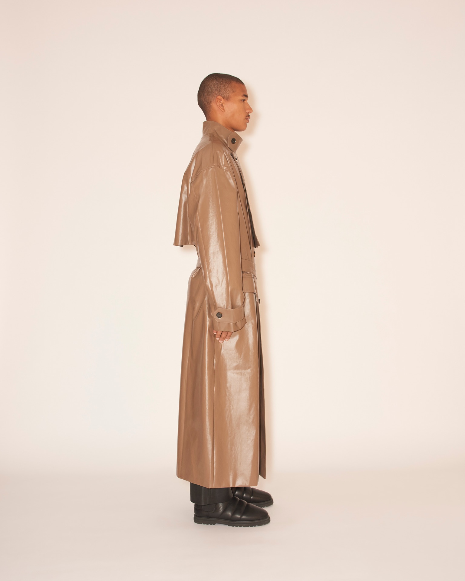 DEZO - Asymmetric trench coat - Brown - 4